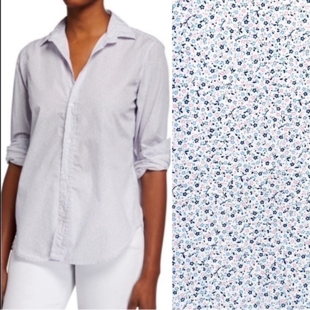 Frank & Eileen Floral Cotton button front shirt